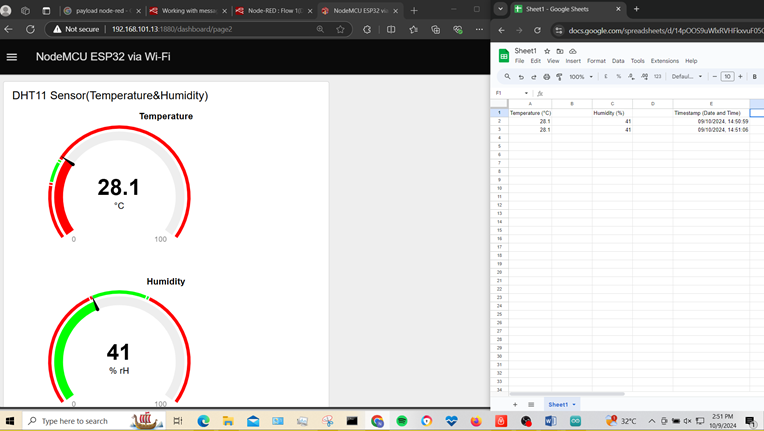 Data Logging via Google Sheets